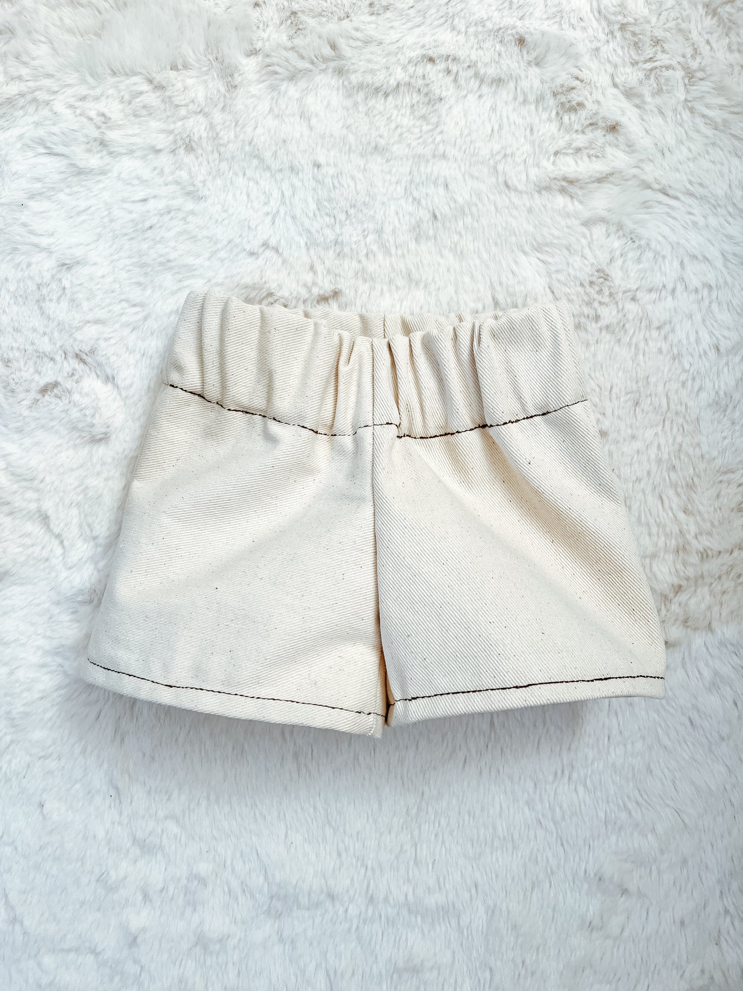 Denim Beige Shorts