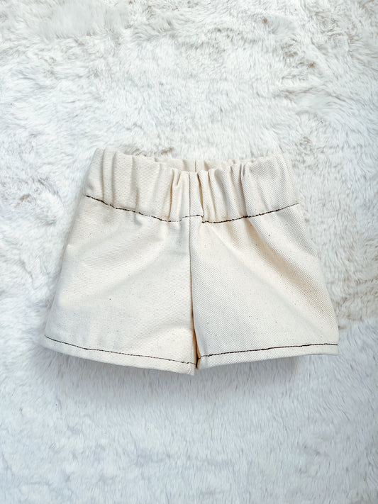 Denim Beige Shorts