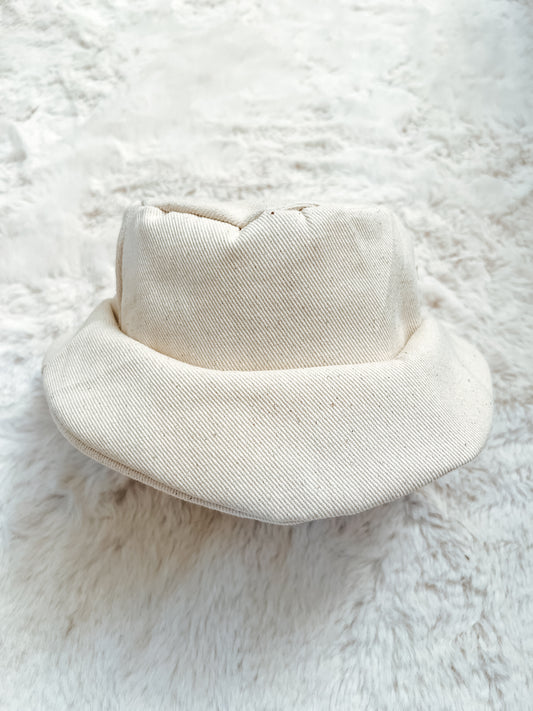 Denim Beige Bucket Hat